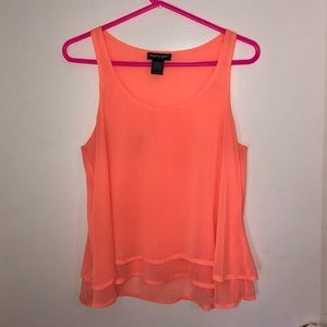 Coral tank blouse
